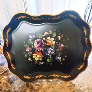Nashco Large hand painted Metal Tray